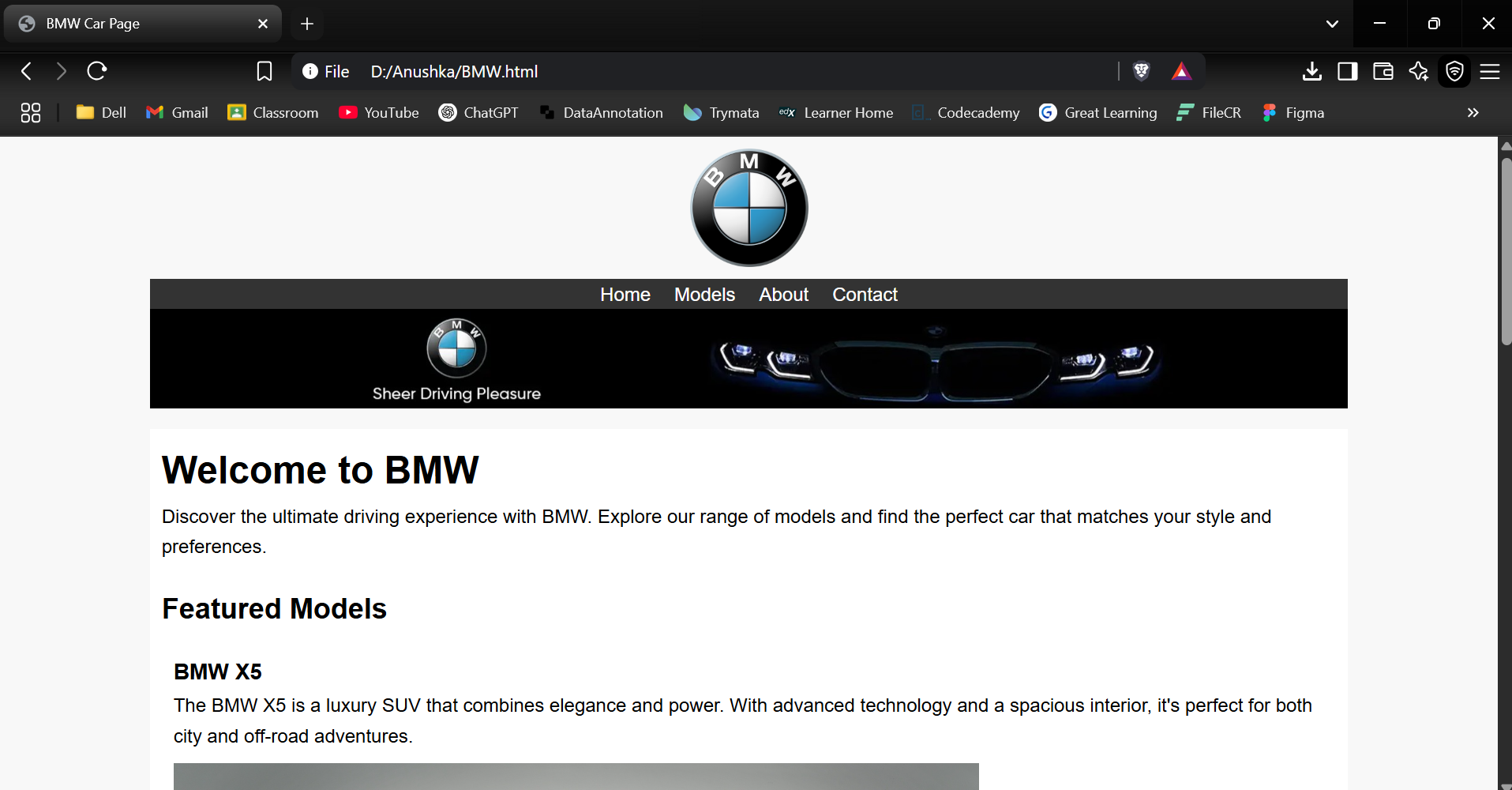 BMW website