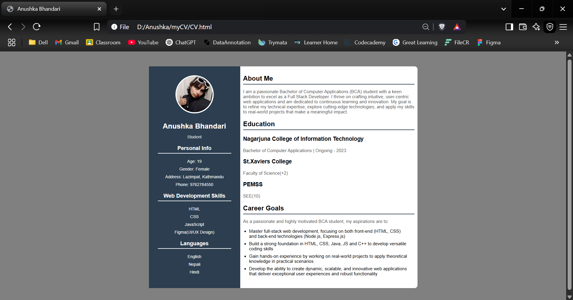 My CV